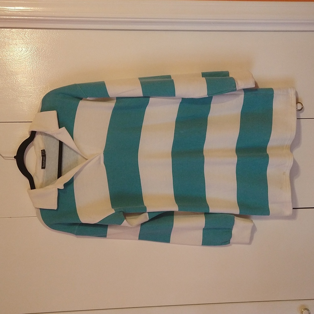 Boohoo Striped Rugby Shirt Dress